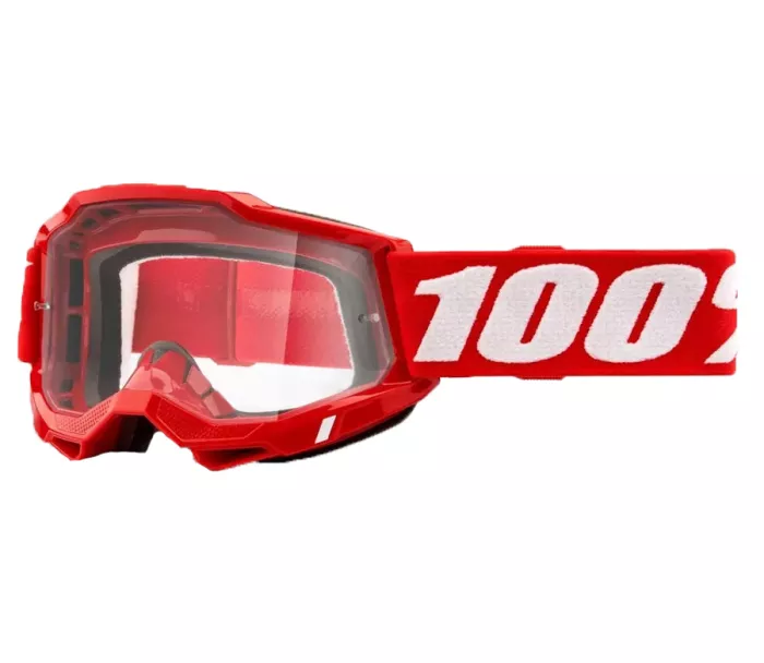 Motokrosové brýle 100% accuri 2 red/white goggle clear lens
