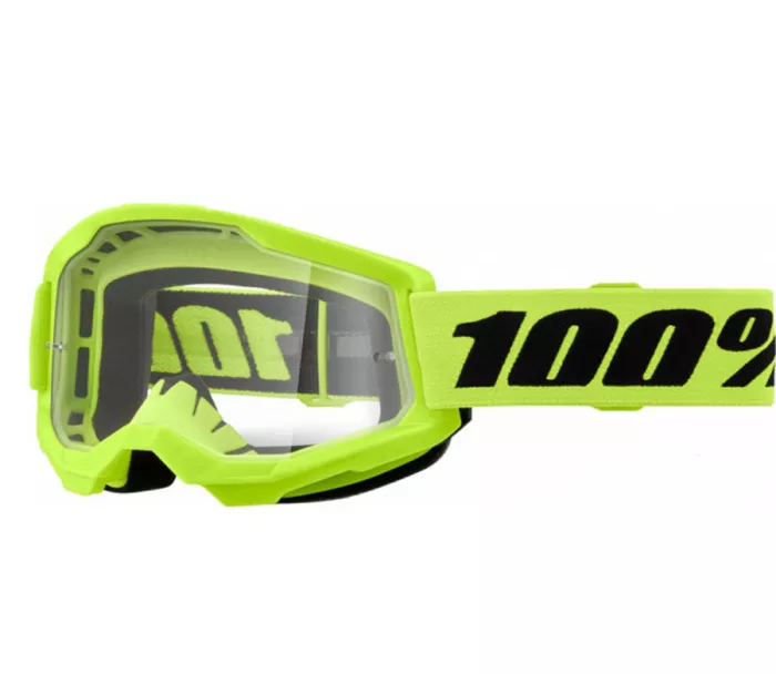 Motokrosové brýle 100% strata2 neon yellow clear lens