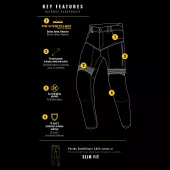 Dámské kalhoty Trilobite Parado doublelayer AAAA slim fit jeans blue level 2 (prodloužené)
