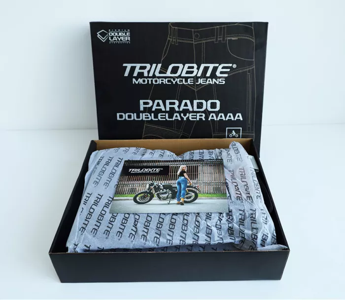 Kalhoty na moto Trilobite Parado doublelayer AAAA slim fit men jeans black level 2 (prodloužené)