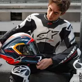 Helma na moto Alpinestars Supertech R10 Pedro Acosta Le blue/red/white matt