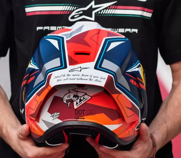 Helma na moto Alpinestars Supertech R10 Pedro Acosta Le blue/red/white matt