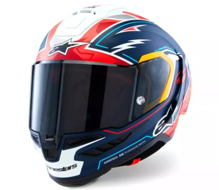 Helma na moto Alpinestars Supertech R10 Pedro Acosta Le blue/red/white matt
