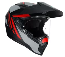 Helma na moto AGV AX9 MULTI MPLK REFRACTIVE ADV MATT CARBON/RED