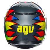 Helma na moto AGV K3 E2206 MPLK BIRDY 2.0 GREY/YELLOW/RED