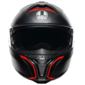 Helma na moto AGV TOURMODULAR MULTI MPLK FREQUENCY MATT GUNMETAL/RED