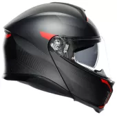 Helma na moto AGV TOURMODULAR MULTI MPLK FREQUENCY MATT GUNMETAL/RED