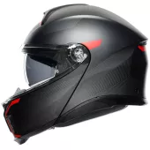 Helma na moto AGV TOURMODULAR MULTI MPLK FREQUENCY MATT GUNMETAL/RED