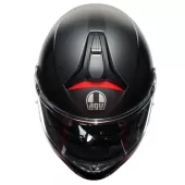 Helma na moto AGV TOURMODULAR MULTI MPLK FREQUENCY MATT GUNMETAL/RED