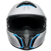 Helma na moto AGV TOURMODULAR MULTI MPLK FREQUENCY LIGHT GREY/BLUE