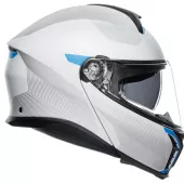 Helma na moto AGV TOURMODULAR MULTI MPLK FREQUENCY LIGHT GREY/BLUE