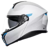 Helma na moto AGV TOURMODULAR MULTI MPLK FREQUENCY LIGHT GREY/BLUE