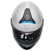 Helma na moto AGV TOURMODULAR MULTI MPLK FREQUENCY LIGHT GREY/BLUE