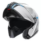 Helma na moto AGV TOURMODULAR MULTI MPLK FREQUENCY LIGHT GREY/BLUE