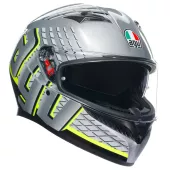 Helma na moto AGV K3 E2206 MPLK FORTIFY GREY/BLACK/YELLOW FLUO