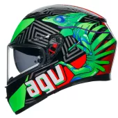 Helma na moto AGV K3 E2206 KAMALEON BLACK/RED/GREEN