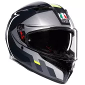 Helma na moto AGV K3 E2206 MPLK SHADE GREY/YELLOW FLUO