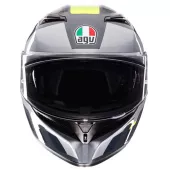 Helma na moto AGV K3 E2206 MPLK SHADE GREY/YELLOW FLUO