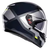 Helma na moto AGV K3 E2206 MPLK SHADE GREY/YELLOW FLUO