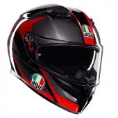 Helma na moto AGV K3 E2206 MPLK STRIGA BLACK/GREY/RED