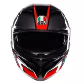 Helma na moto AGV K3 E2206 MPLK STRIGA BLACK/GREY/RED