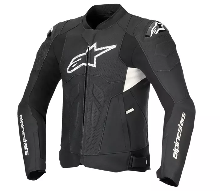 Kožená bunda Alpinestars Dusk Airflow black/white