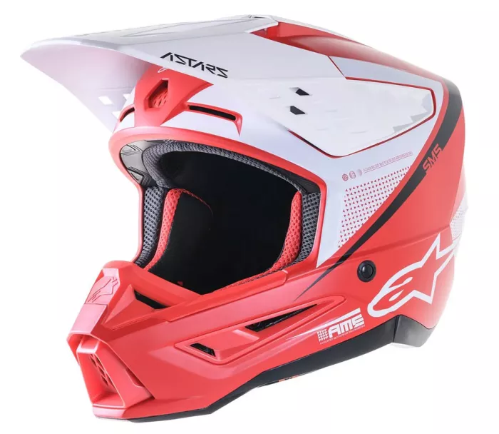 Motokrosová helma Alpinestars S-M5 Rayon red/white matt