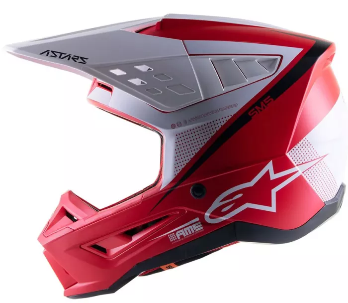 Motokrosová helma Alpinestars S-M5 Rayon red/white matt