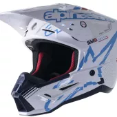 Motokrosová helma Alpinestars S-M5 Action white/blue glossy