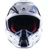 Motokrosová helma Alpinestars S-M5 Action white/blue glossy