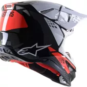 Motokrosová helma Alpinestars Supertech M8 Faktory black/red/white glossy