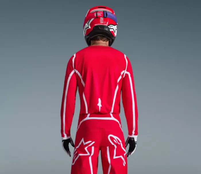 Motokrosový dres Alpinestars Fluid Apex red/white