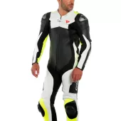 Kombinéza na motocykl Dainese ASSEN 2 BLACK/WHITE/FLUO YELLOW