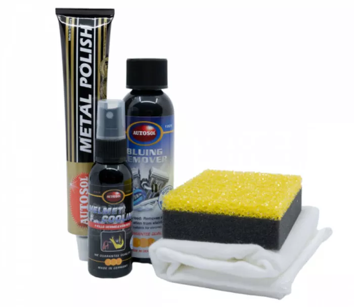 AUTOSOL ASMOTO5 Sada čistič Bluing Remover a pasta Metal Polish