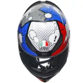 Helma na motorku integrální AGV K1 S Bang Matt Italy/Blue