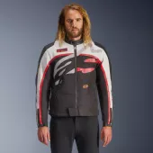 Bunda na moto Alpinestars Axton black/off white/bright red