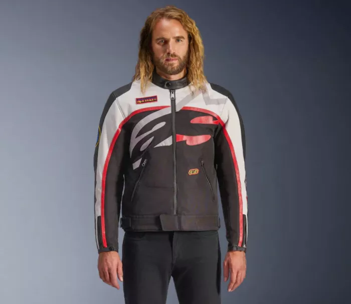 Bunda na moto Alpinestars Axton black/off white/bright red