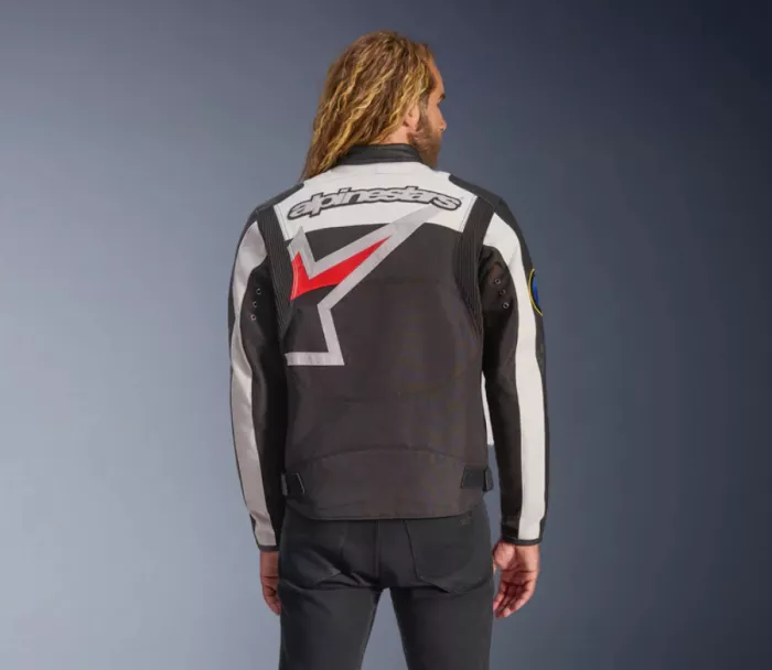 Bunda na moto Alpinestars Axton black/off white/bright red