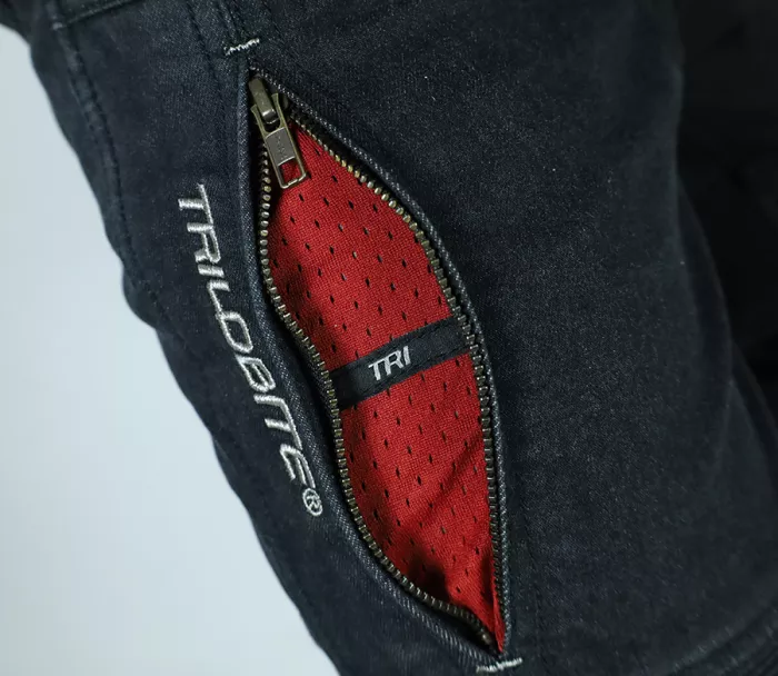 Kalhoty na moto Trilobite Parado doublelayer AAAA slim fit men jeans black level 2 (prodloužené)