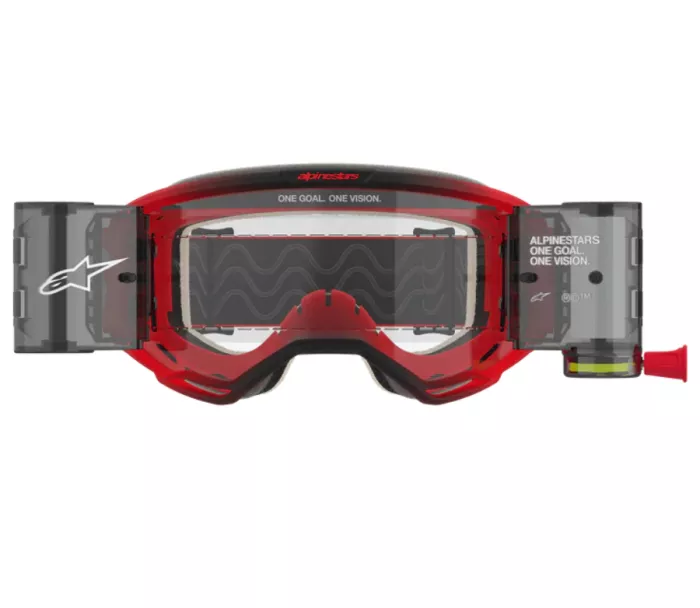 Brýle na motokros Alpinestars Vision 5 Blaze red/clear roll-off