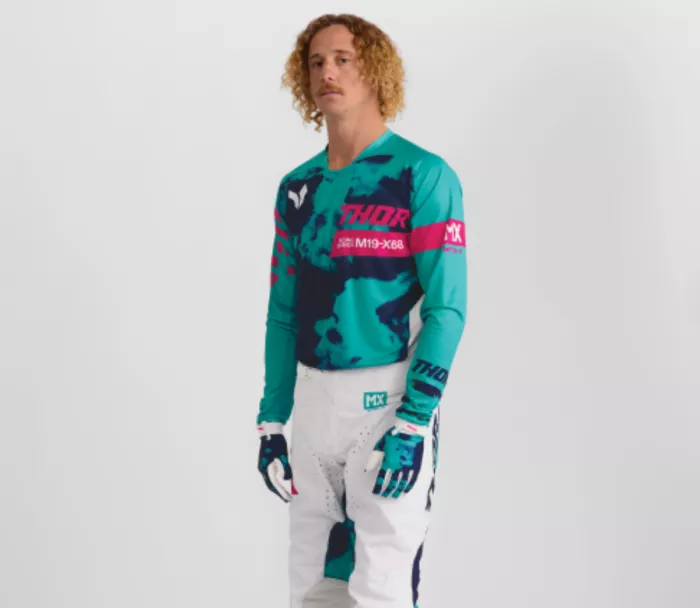 Pánský dres Thor Launchmode Bleach white/aqua