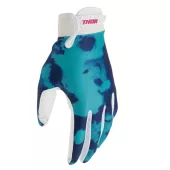 Motokrosové rukavice Thor Launchmode Bleach white/aqua
