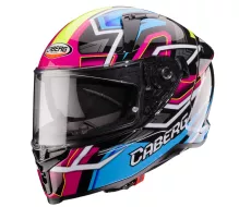 Helma na moto Caberg Avalon X Brama black/l. blue/yellow fluo/fuchsia