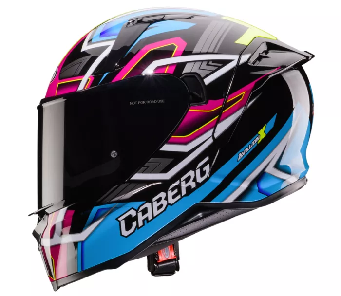 Helma na moto Caberg Avalon X Brama black/l. blue/yellow fluo/fuchsia