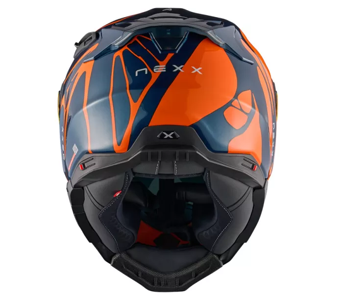 Helma na motocykl NEXX X.WST 3 B-SIDE teal blue/orange