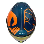 Helma na motocykl NEXX X.WST 3 B-SIDE teal blue/orange