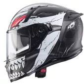 Helma na moto Caberg Avalon X Punk matt grey/white/red