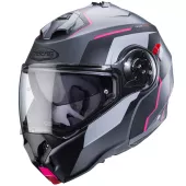 Helma na moto Caberg Duke Evo Move matt gun metal/black/fuchsia