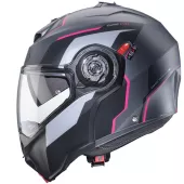 Helma na moto Caberg Duke Evo Move matt gun metal/black/fuchsia
