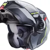 Helma na moto Caberg Duke Evo Move matt gun metal/black/yellow fluo